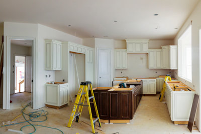 kitchen remodel in progress